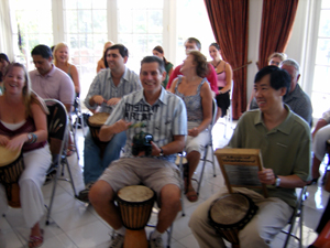 National Mortgage Company Group Training Centre Queensland teambuilding interactive entertainment drumming